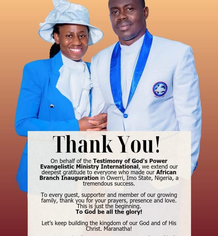 Rev’d  Wisdom & Evang. Ruth Adiele: Anointed Ministers Par Excellence 