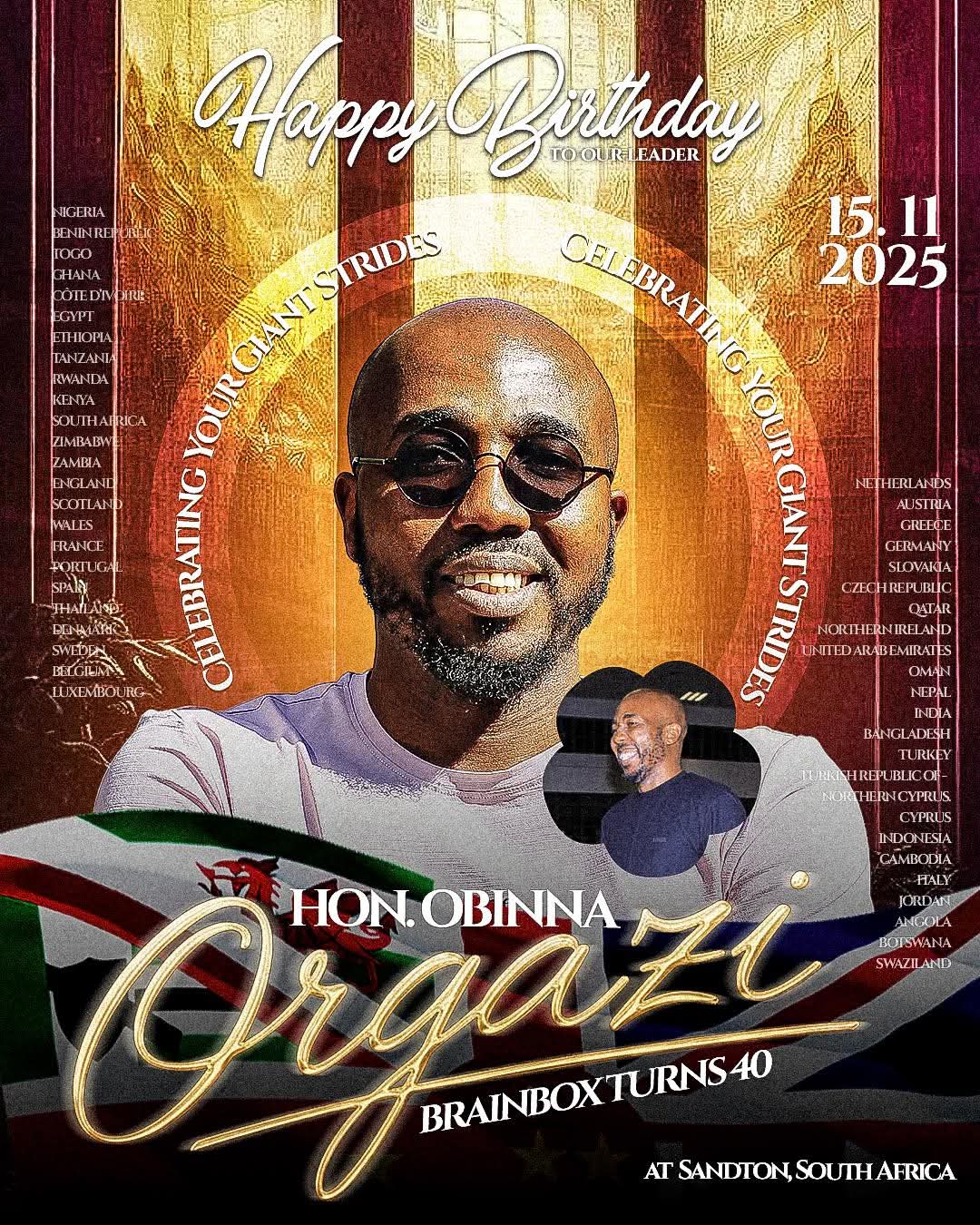 Obinna Orgazi marks 40th birthday in style 